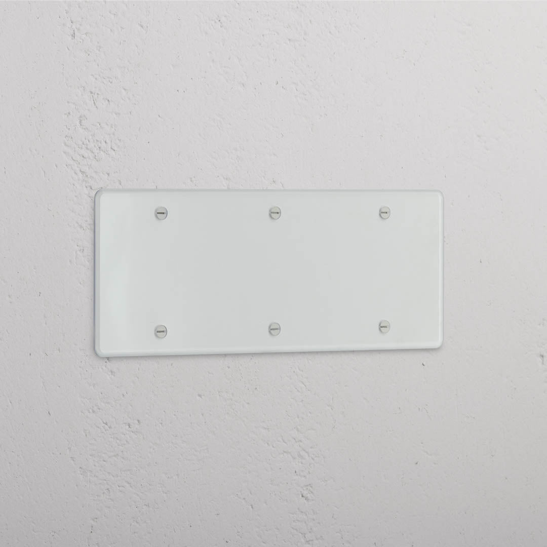 Elegant Clear White Triple Blank Plate - Aesthetic Home Detail