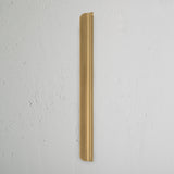 Oxford Edge Pull Handle 224mm Antique Brass Finish on White Background at an Angle