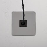 Single Cable Outlet - Polished Nickel Black  