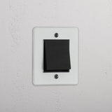 Intermediate Single Rocker Switch in Clear Bronze Black - Versatile Light Control Accessory