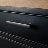 Bronze Milliner Handle on Black Furniture
