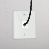 Single Cable Outlet - Clear White