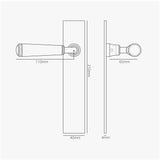 Digby Long Plate Fixed Door Handle – Polished Nickel