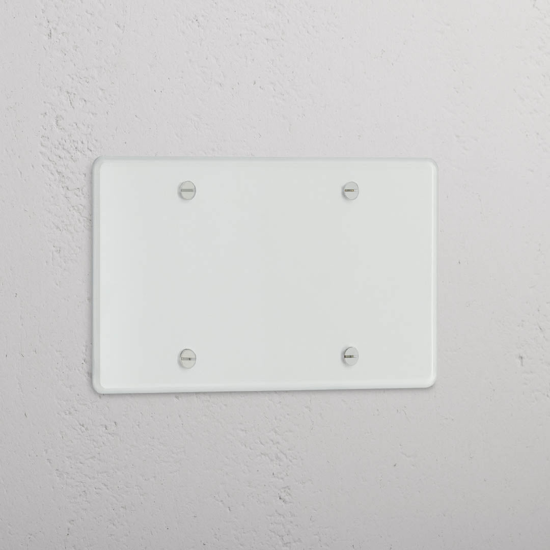 Blank Double Plate in Clear White - Aesthetic Home Decor