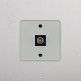 Clear Black Single TV Module - High-Quality Television Signal Solution on White Background