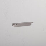 Oxford Edge Pull Handle 128mm in Polished Nickel at an Angle on White Background
